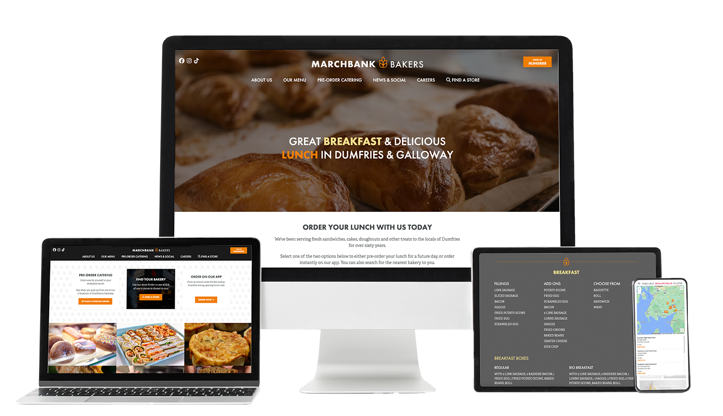 Marchbank Bakers - Website design & development